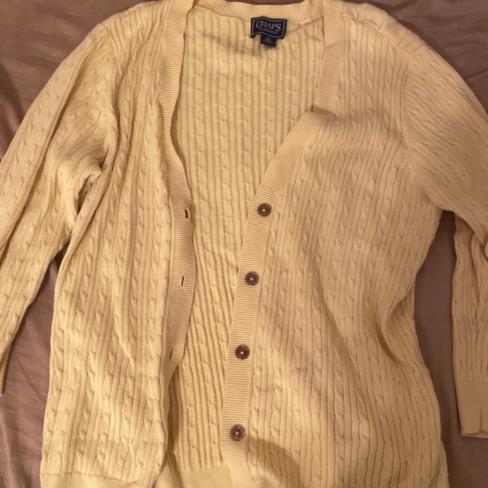 Chaps classics XL yellow sweater